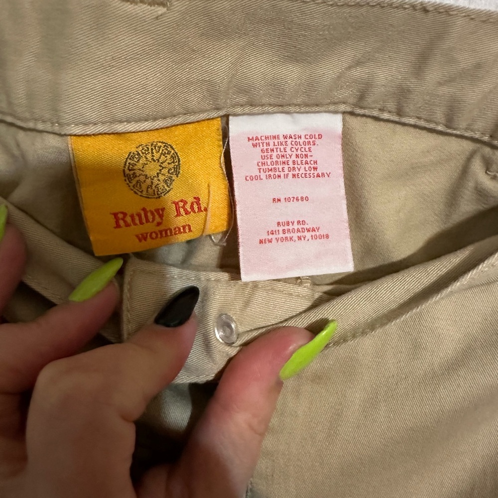 Ruby Rd. Women’s Khaki Chinos - Picture 3 of 4